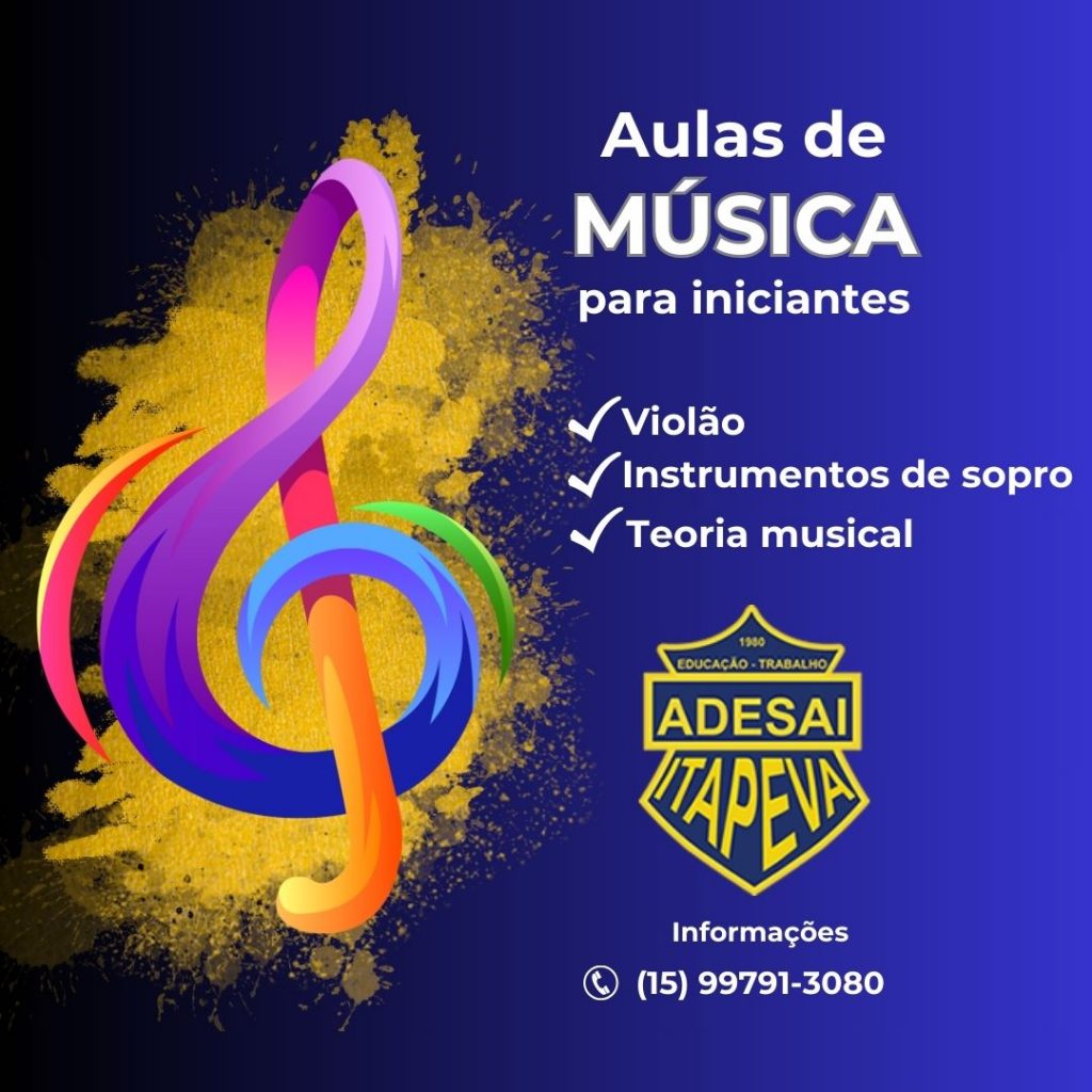 aulas Inscrições abertas para as aulas de música - 2025