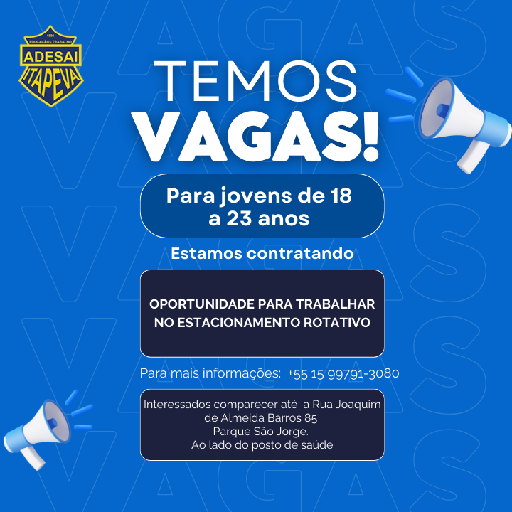 Vaga para estacionamento rotativo