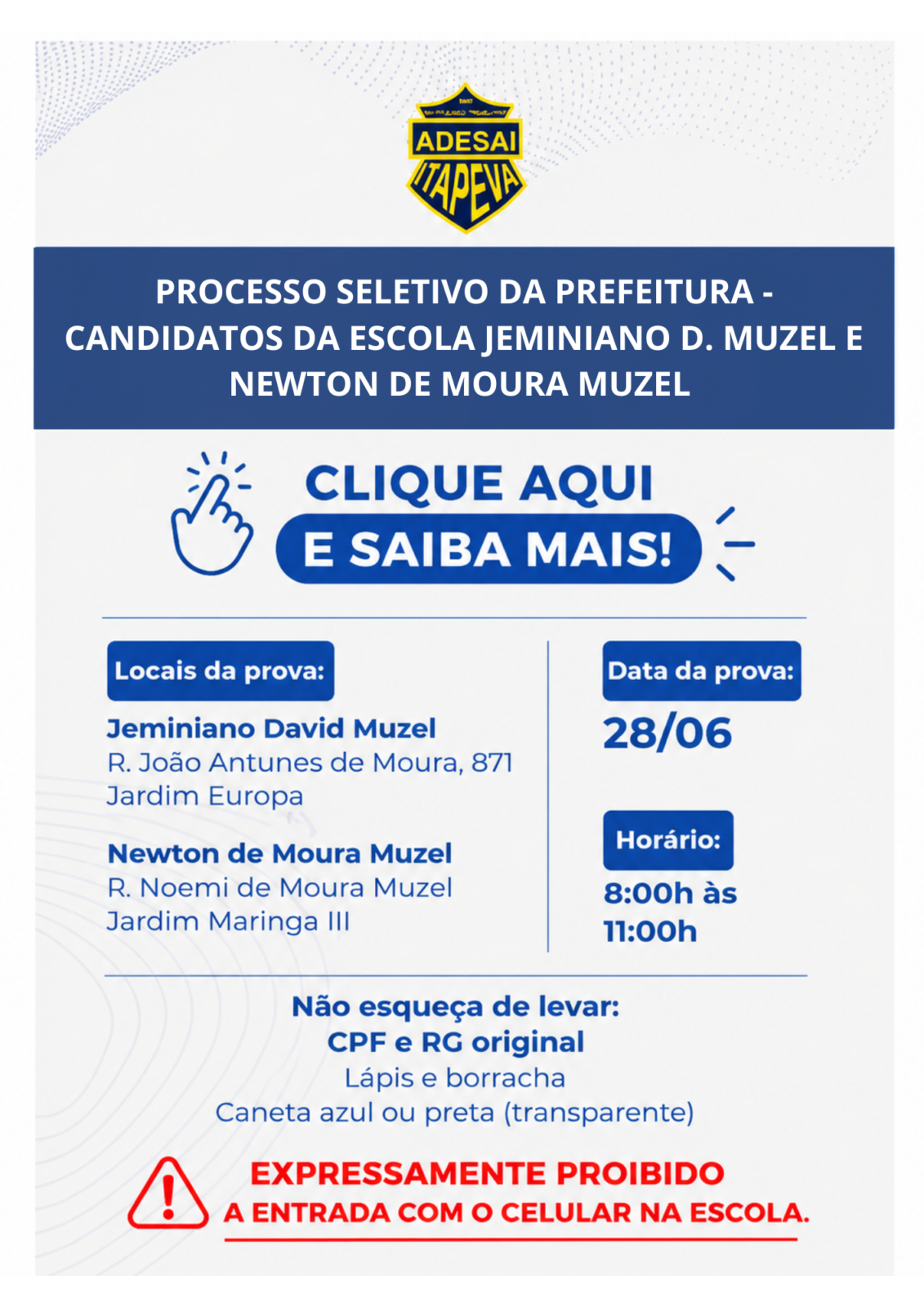 Informações da prova
